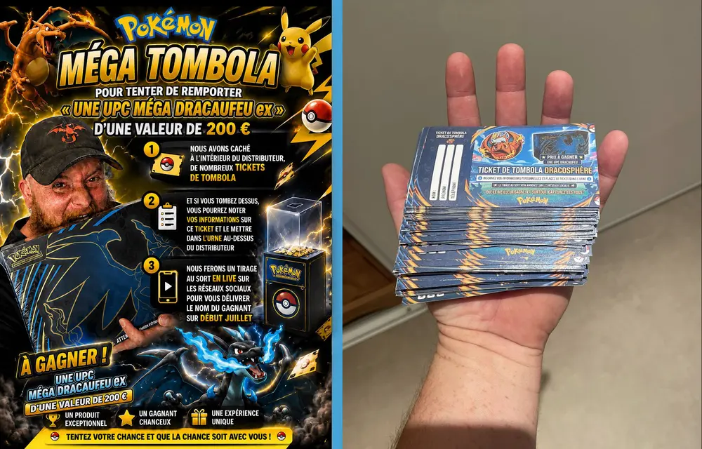 Tombola DracoSphère : UPC Méga Dracaufeu ex à gagner